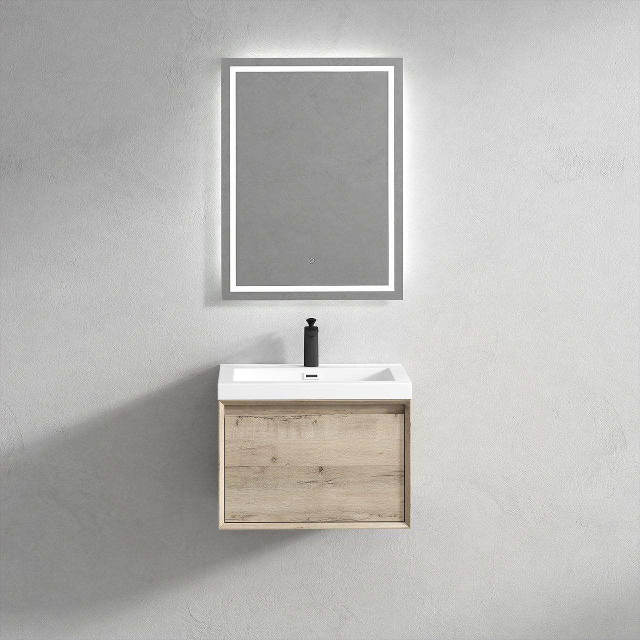 Bella Floating Bathroom Vanity with Acrylic Sink Top 24" - 48"
