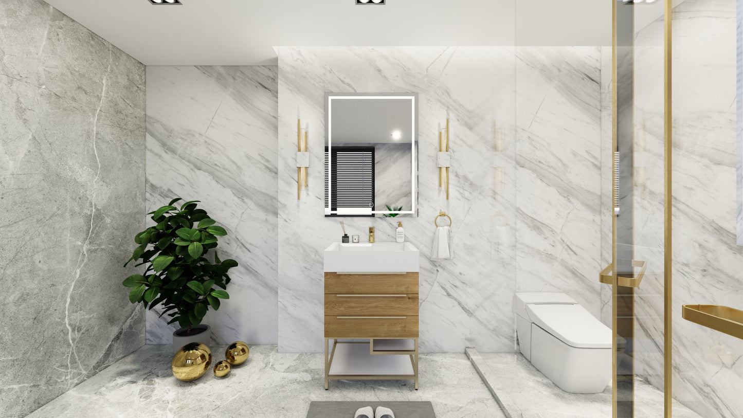 Bethany Freestanding Bathroom Vanity with Reinforced Acrylic Sink Top 24" - 84"