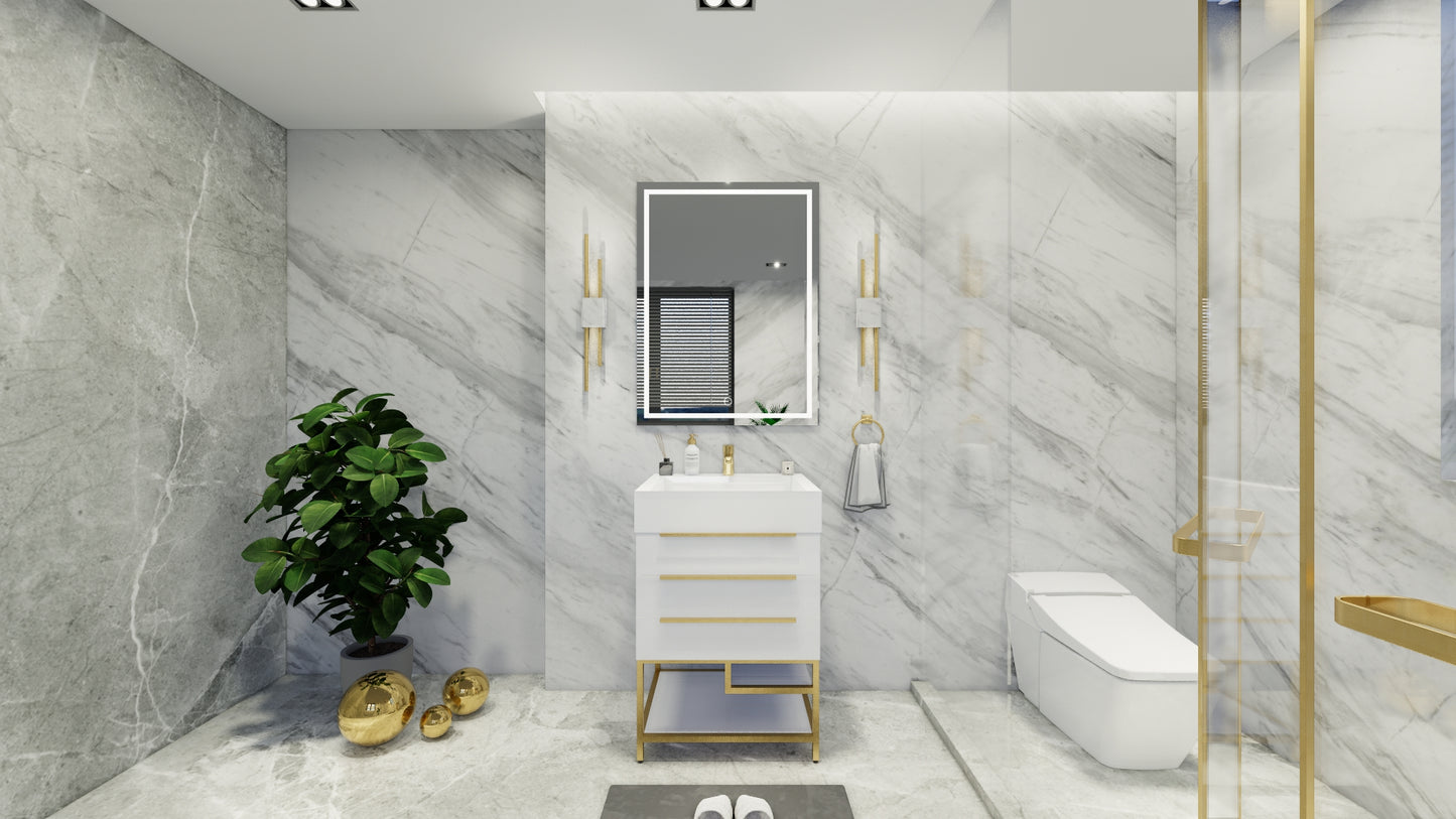 Bethany Freestanding Bathroom Vanity with Reinforced Acrylic Sink Top 24" - 84"