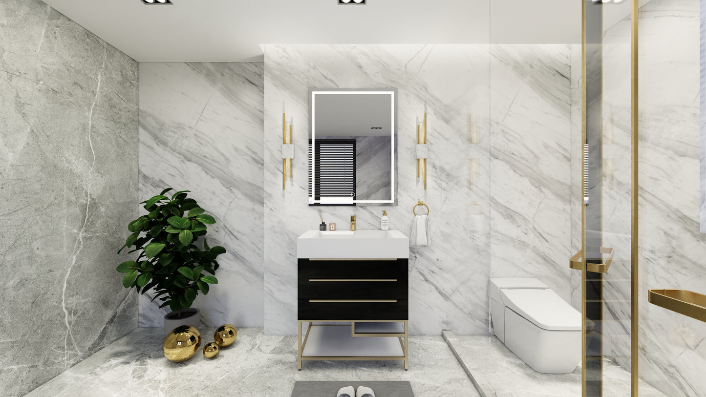 Bethany Freestanding Bathroom Vanity with Reinforced Acrylic Sink Top 24" - 84"