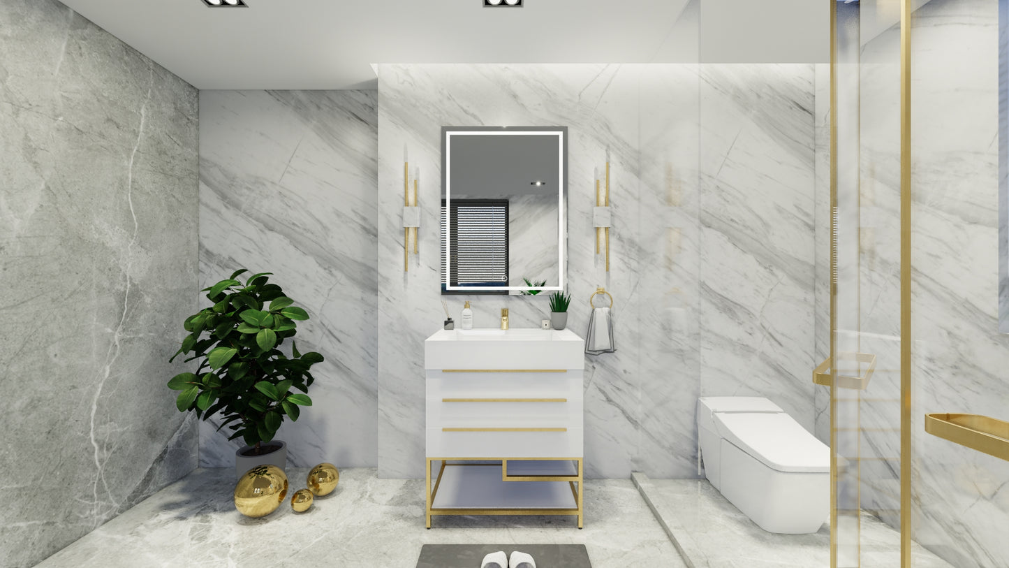 Bethany Freestanding Bathroom Vanity with Reinforced Acrylic Sink Top 24" - 84"