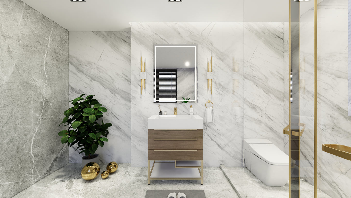 Bethany Freestanding Bathroom Vanity with Reinforced Acrylic Sink Top 24" - 84"