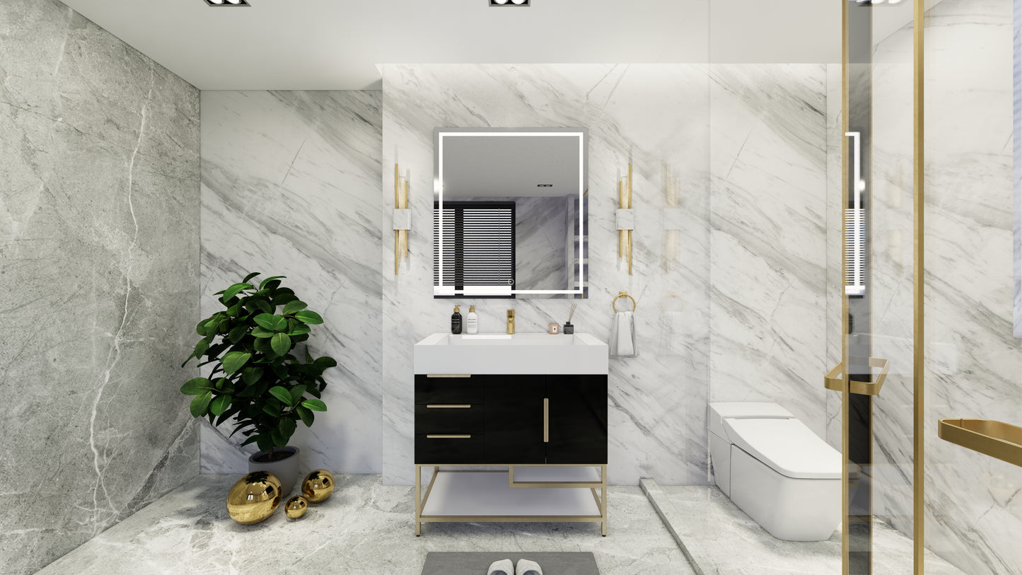 Bethany Freestanding Bathroom Vanity with Reinforced Acrylic Sink Top 24" - 84"