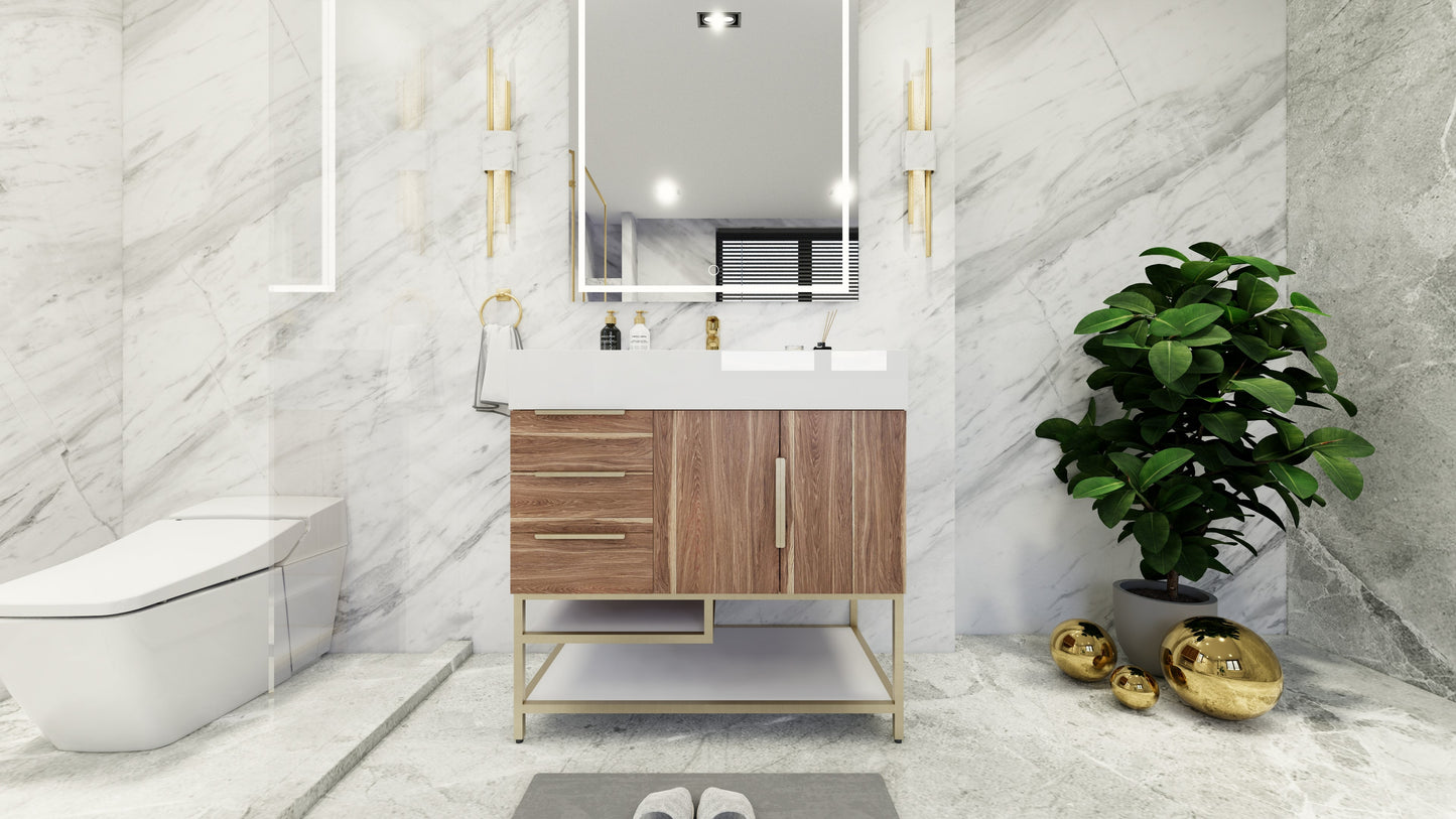 Bethany Freestanding Bathroom Vanity with Reinforced Acrylic Sink Top 24" - 84"