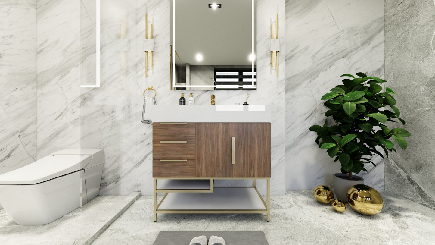 Bethany Freestanding Bathroom Vanity with Reinforced Acrylic Sink Top 24" - 84"