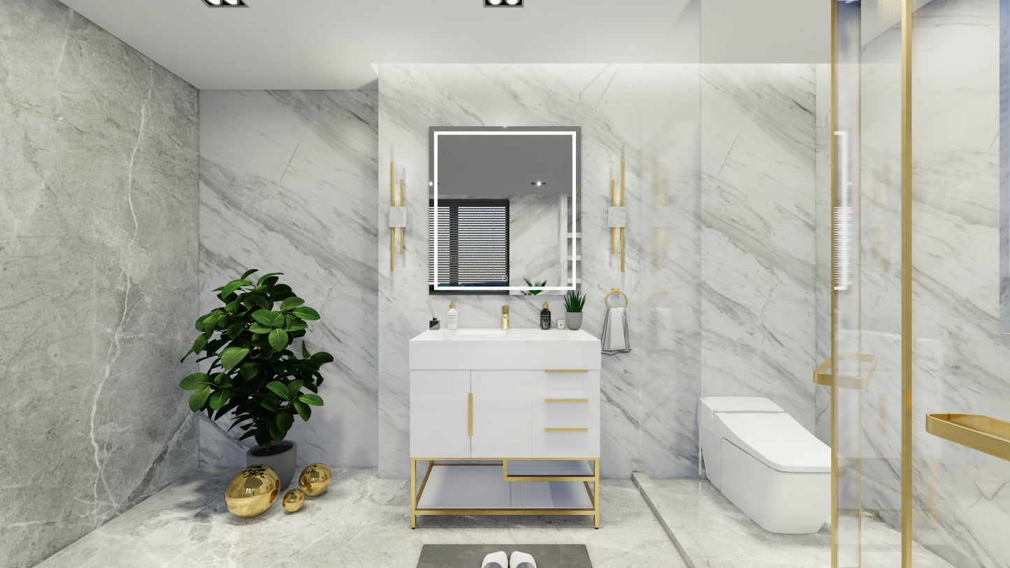 Bethany Freestanding Bathroom Vanity with Reinforced Acrylic Sink Top 24" - 84"