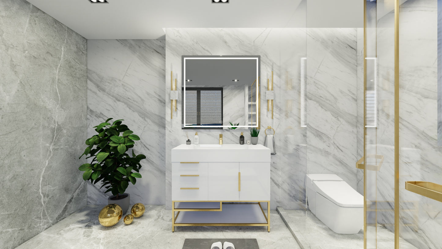 Bethany Freestanding Bathroom Vanity with Reinforced Acrylic Sink Top 24" - 84"