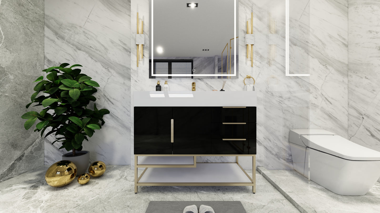 Bethany Freestanding Bathroom Vanity with Reinforced Acrylic Sink Top 24" - 84"