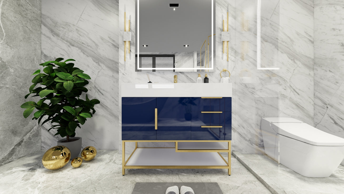Bethany Freestanding Bathroom Vanity with Reinforced Acrylic Sink Top 24" - 84"