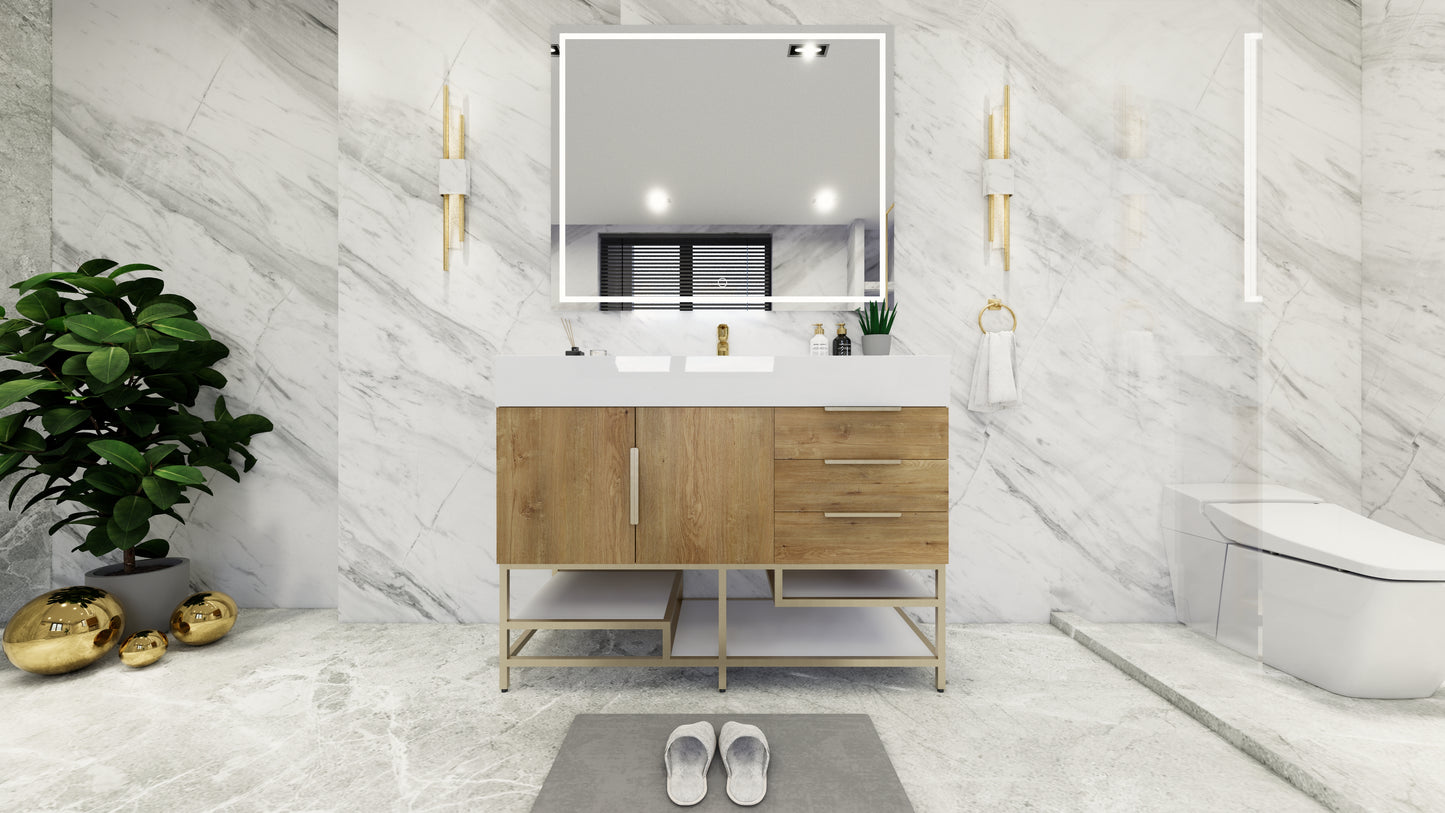 Bethany Freestanding Bathroom Vanity with Reinforced Acrylic Sink Top 24" - 84"