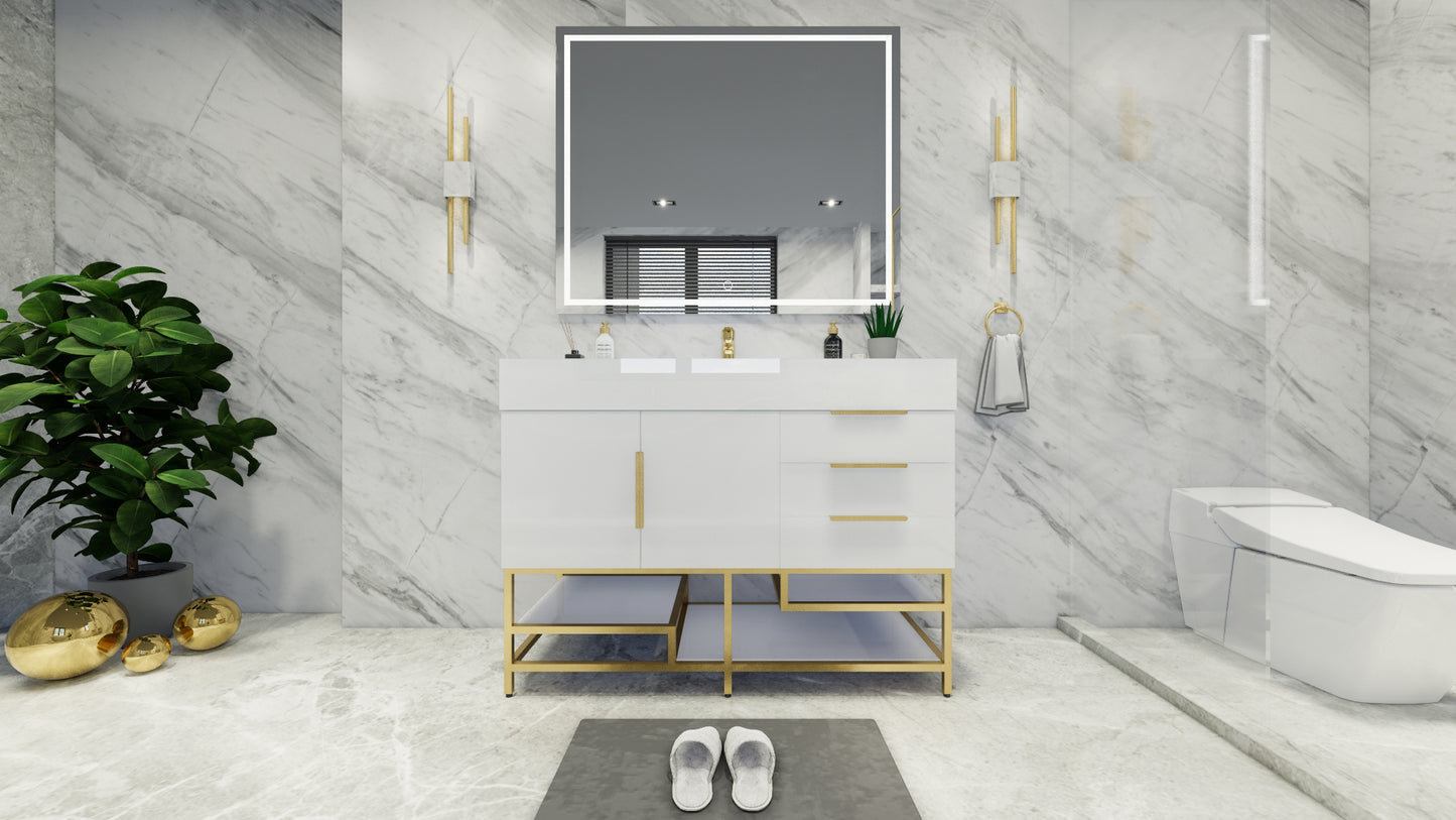 Bethany Freestanding Bathroom Vanity with Reinforced Acrylic Sink Top 24" - 84"