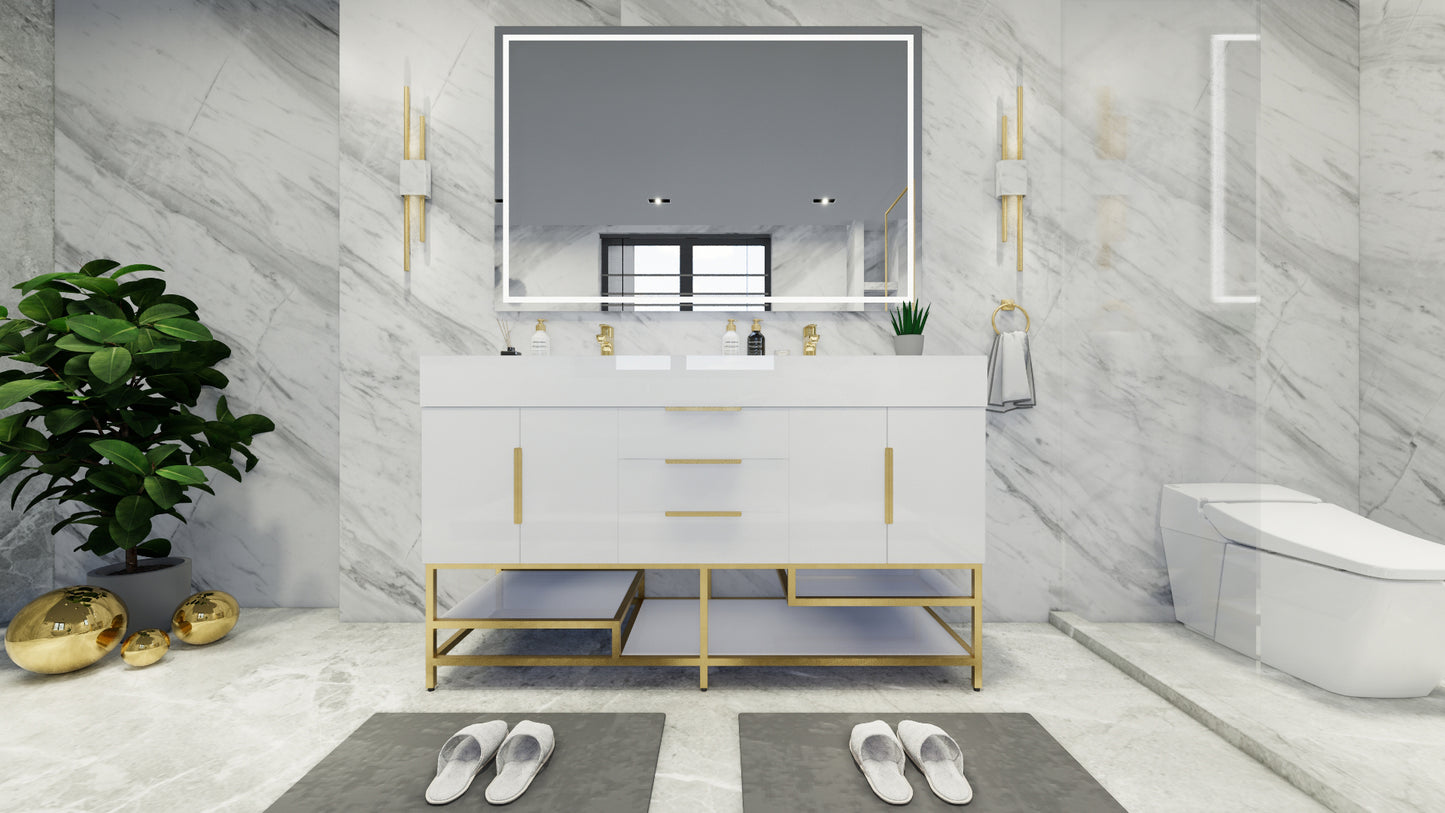Bethany Freestanding Bathroom Vanity with Reinforced Acrylic Sink Top 24" - 84"
