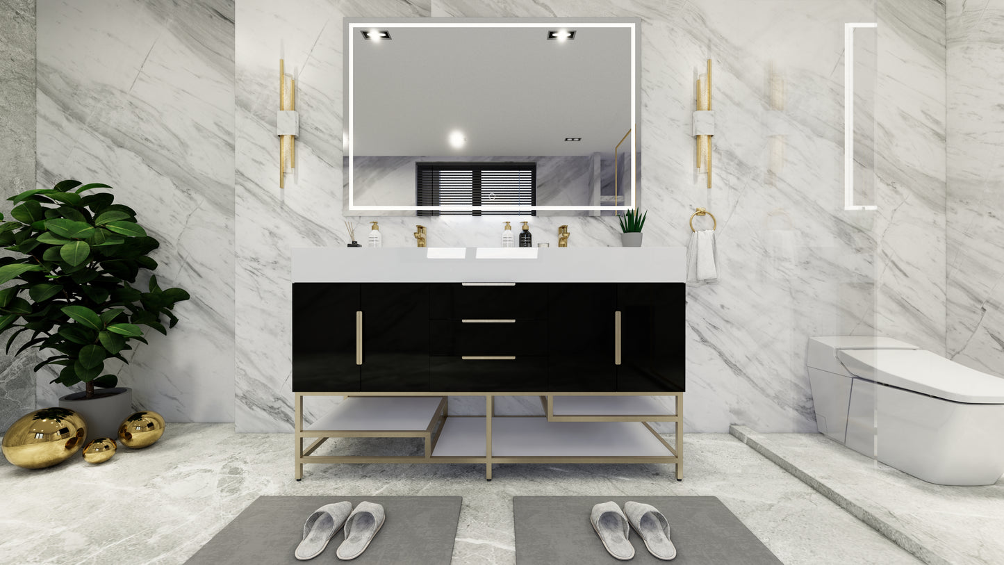Bethany Freestanding Bathroom Vanity with Reinforced Acrylic Sink Top 24" - 84"