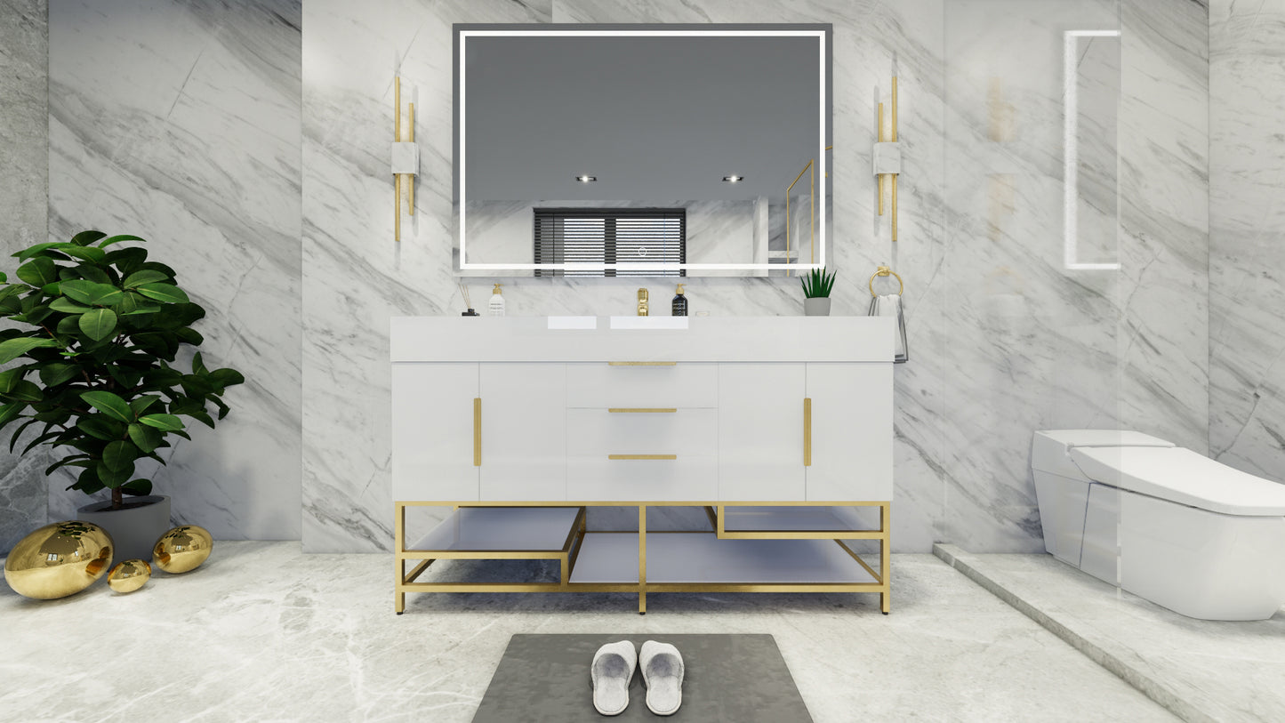 Bethany Freestanding Bathroom Vanity with Reinforced Acrylic Sink Top 24" - 84"