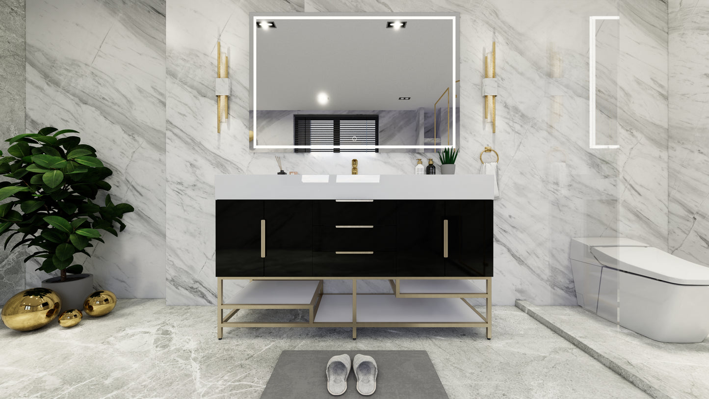 Bethany Freestanding Bathroom Vanity with Reinforced Acrylic Sink Top 24" - 84"