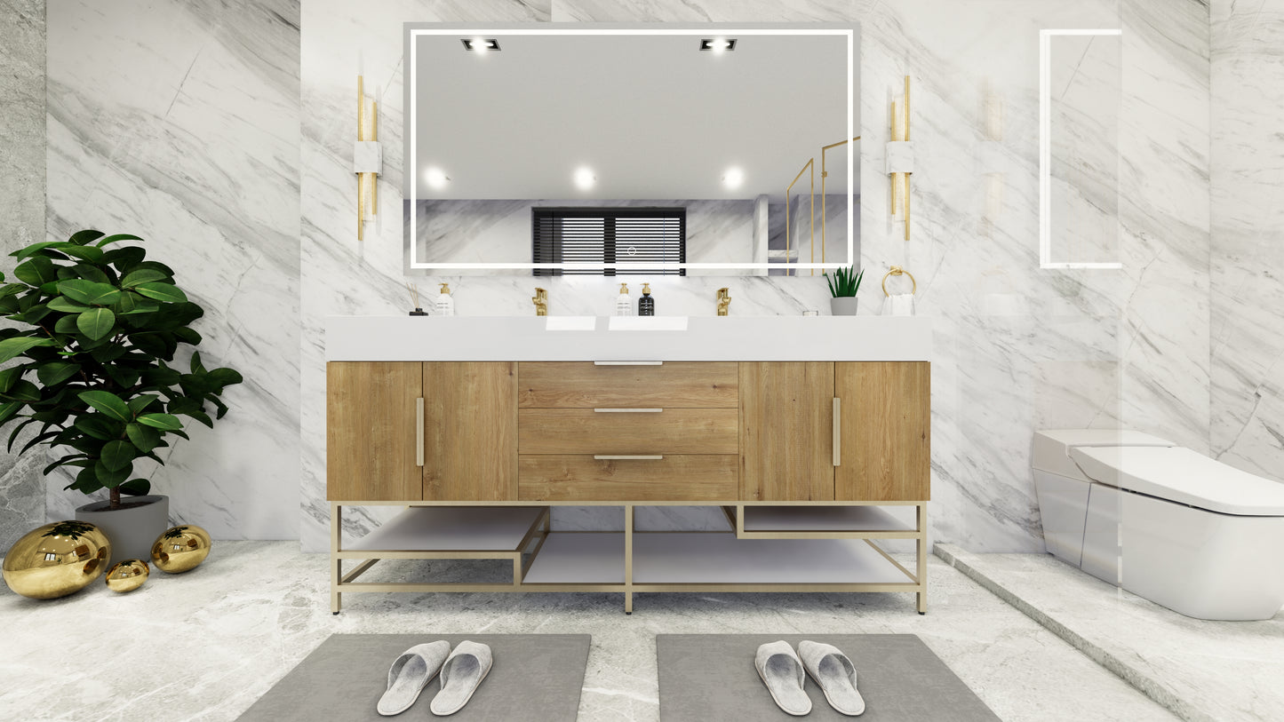 Bethany Freestanding Bathroom Vanity with Reinforced Acrylic Sink Top 24" - 84"