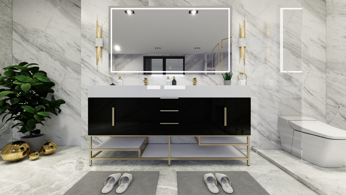 Bethany Freestanding Bathroom Vanity with Reinforced Acrylic Sink Top 24" - 84"