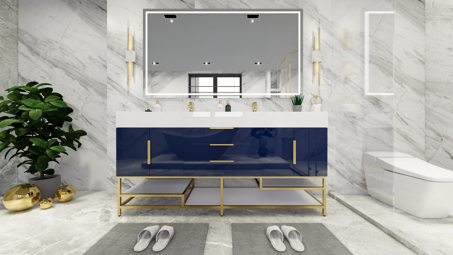 Bethany Freestanding Bathroom Vanity with Reinforced Acrylic Sink Top 24" - 84"