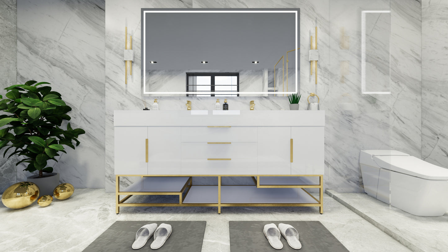 Bethany Freestanding Bathroom Vanity with Reinforced Acrylic Sink Top 24" - 84"