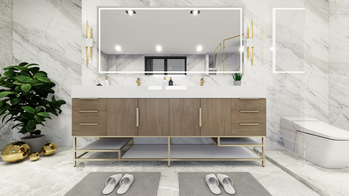 Bethany Freestanding Bathroom Vanity with Reinforced Acrylic Sink Top 24" - 84"