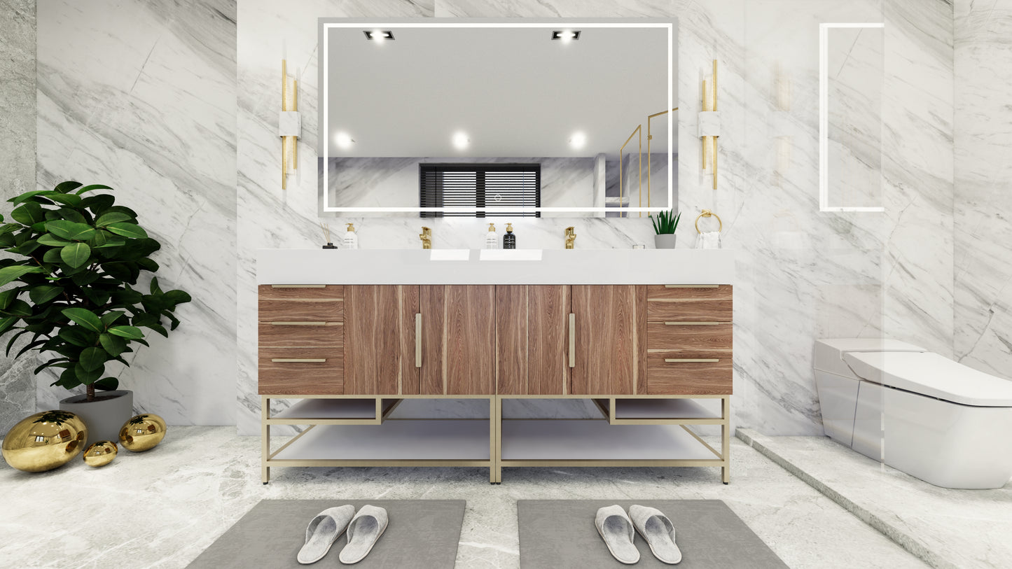 Bethany Freestanding Bathroom Vanity with Reinforced Acrylic Sink Top 24" - 84"