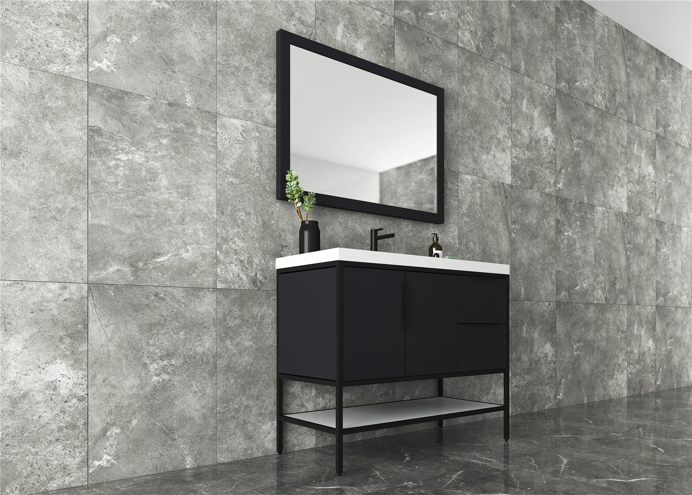 Andrew 42" Freestanding Vanity with Reinforced Acrylic Sink