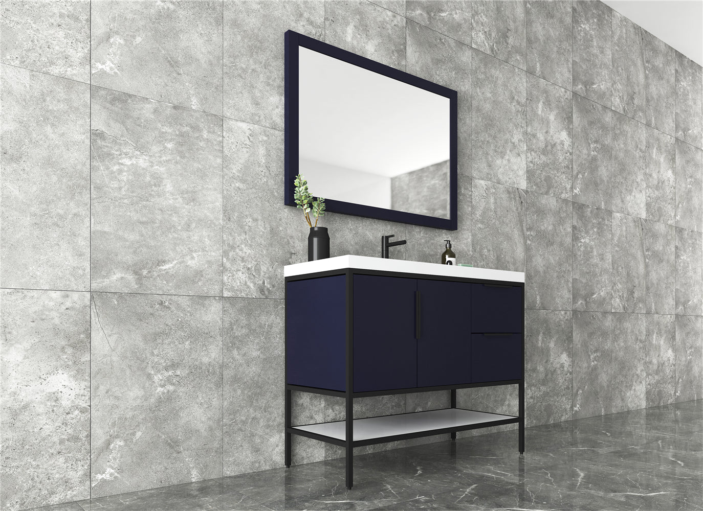 Andrew 42" Freestanding Vanity with Reinforced Acrylic Sink