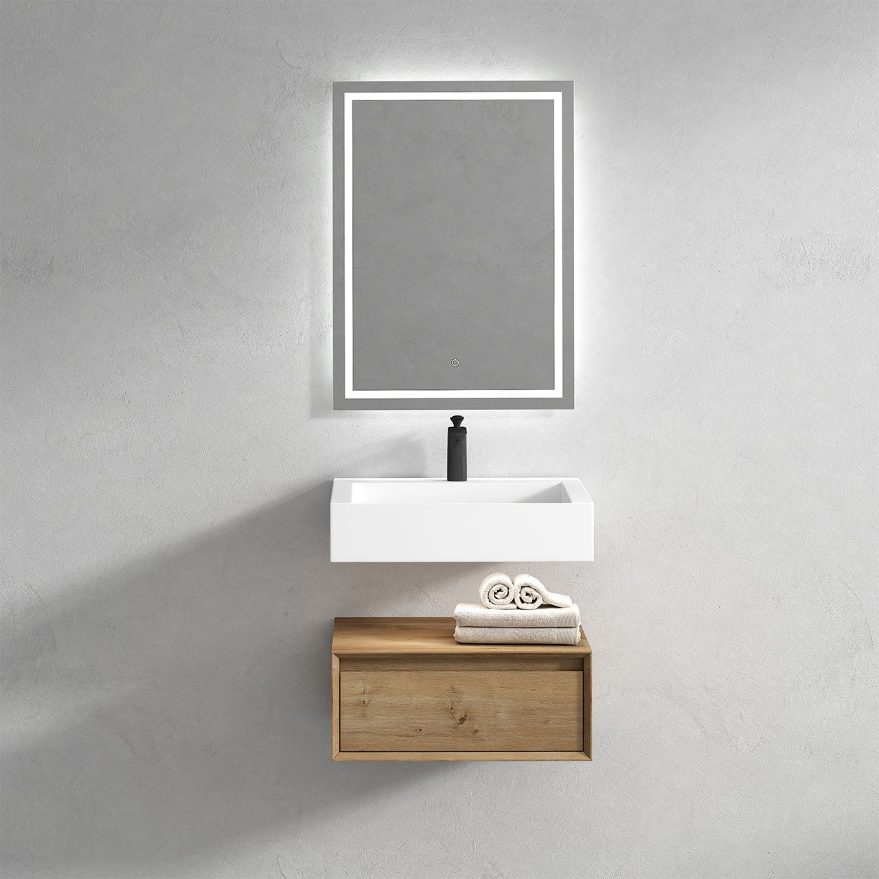 Alysa Floating Bathroom Vanity with FLX16 Acrylic Sink 24" - 84"