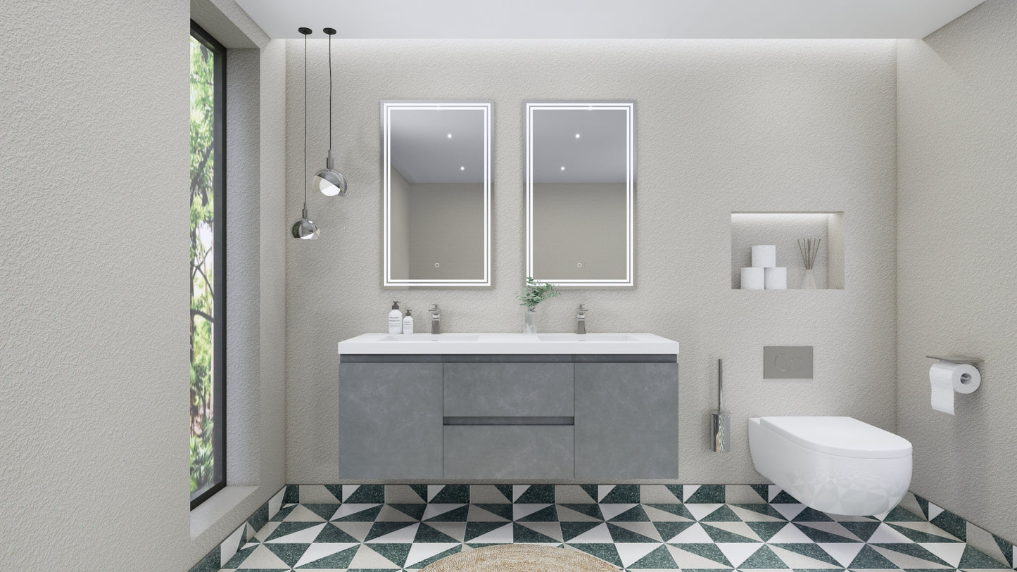 Monterey Floating Bathroom Vanity with Reinforced Acrylic Sink Top 24" - 84"