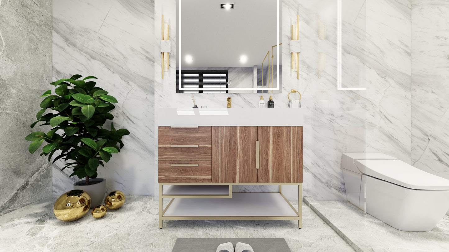 Bethany Freestanding Bathroom Vanity with Reinforced Acrylic Sink Top 24" - 84"