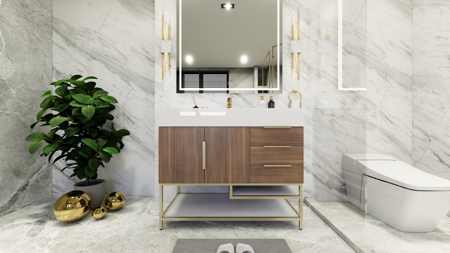 Bethany Freestanding Bathroom Vanity with Reinforced Acrylic Sink Top 24" - 84"