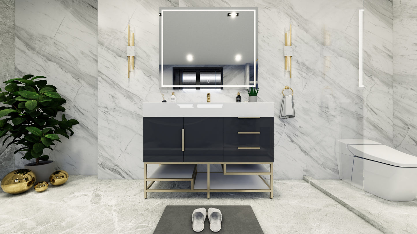 Bethany Freestanding Bathroom Vanity with Reinforced Acrylic Sink Top 24" - 84"