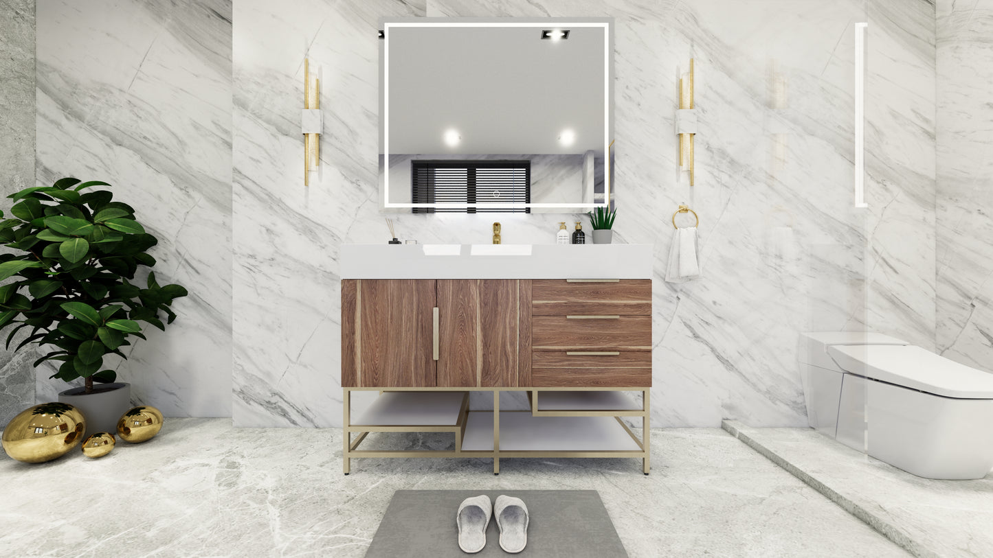 Bethany Freestanding Bathroom Vanity with Reinforced Acrylic Sink Top 24" - 84"