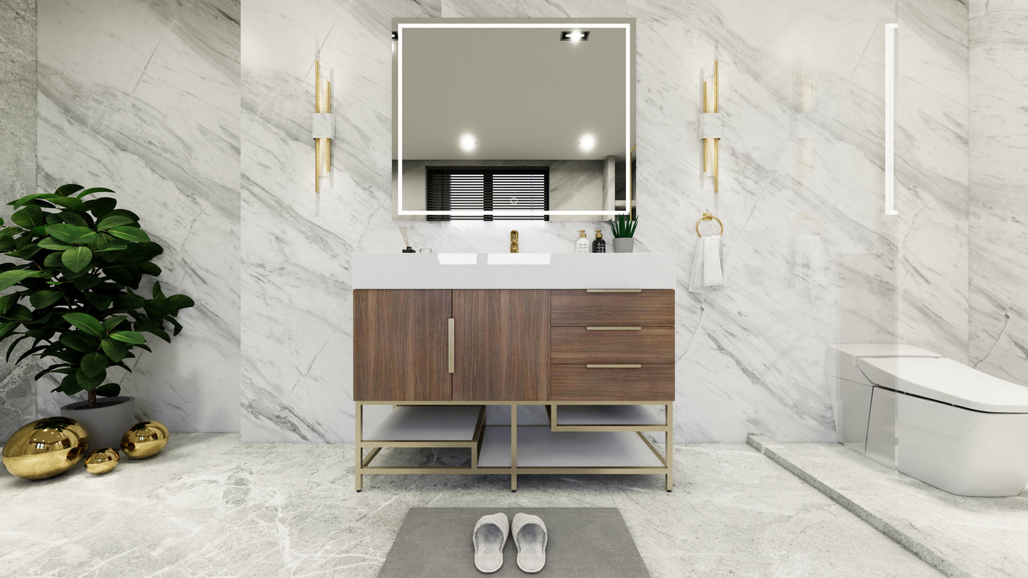 Bethany Freestanding Bathroom Vanity with Reinforced Acrylic Sink Top 24" - 84"