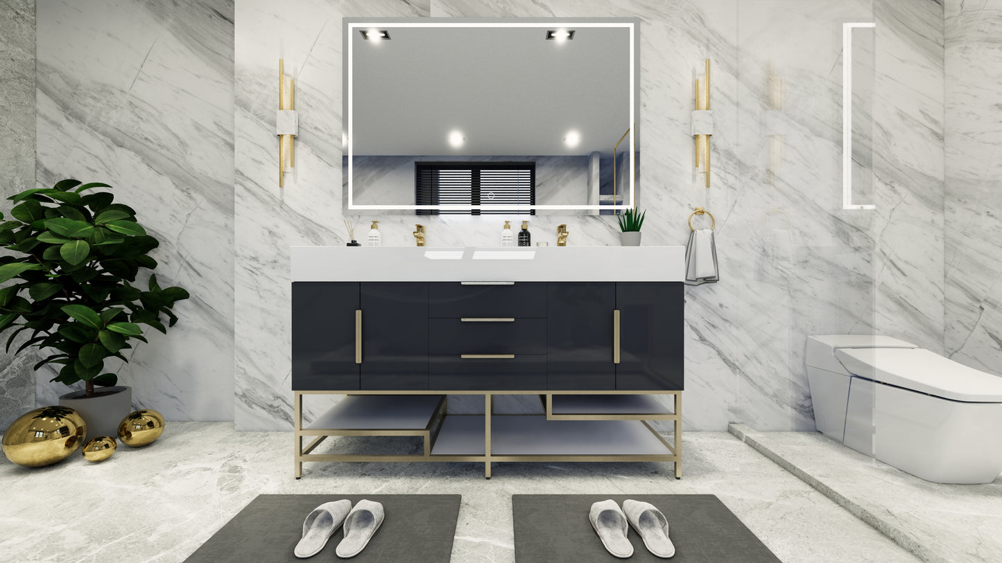Bethany Freestanding Bathroom Vanity with Reinforced Acrylic Sink Top 24" - 84"