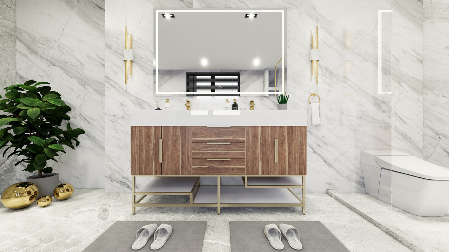 Bethany Freestanding Bathroom Vanity with Reinforced Acrylic Sink Top 24" - 84"