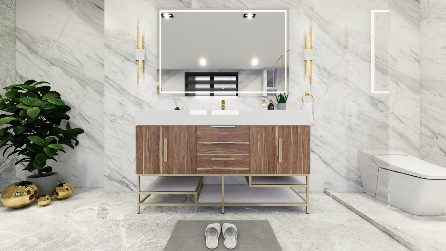 Bethany Freestanding Bathroom Vanity with Reinforced Acrylic Sink Top 24" - 84"