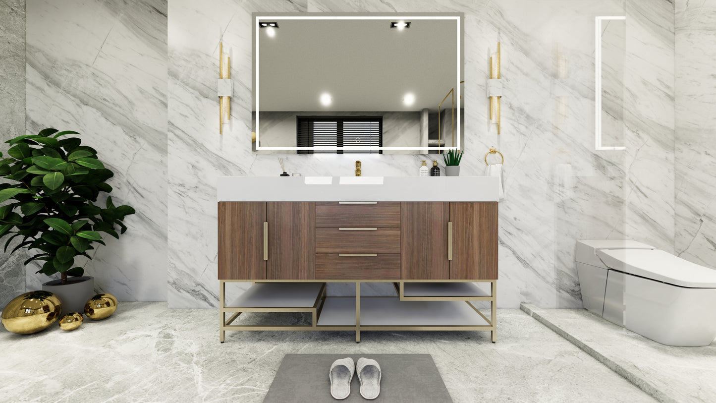 Bethany Freestanding Bathroom Vanity with Reinforced Acrylic Sink Top 24" - 84"