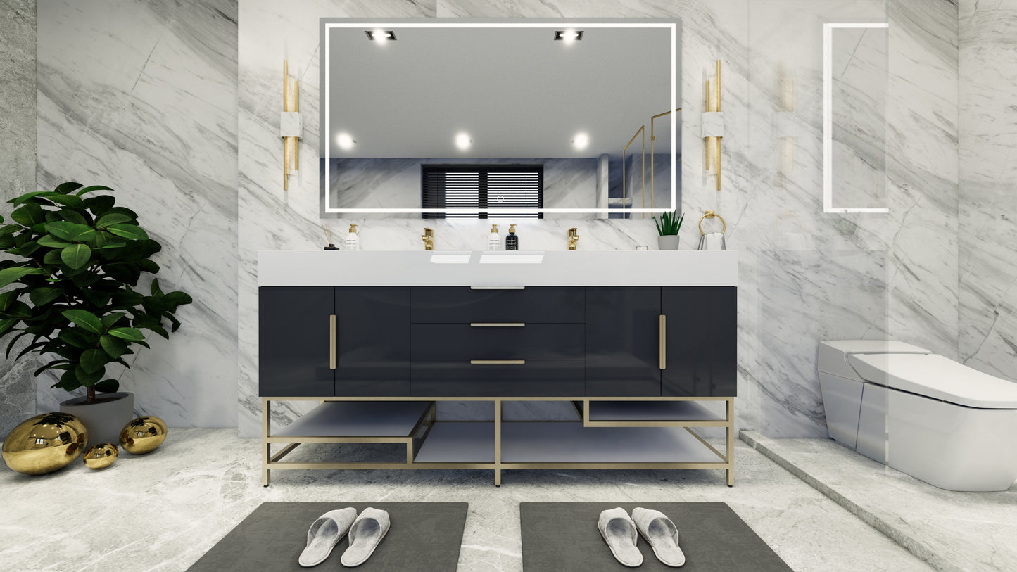 Bethany Freestanding Bathroom Vanity with Reinforced Acrylic Sink Top 24" - 84"