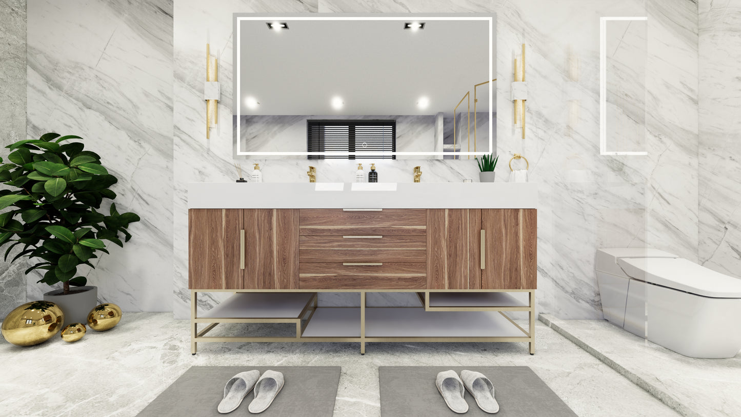 Bethany Freestanding Bathroom Vanity with Reinforced Acrylic Sink Top 24" - 84"