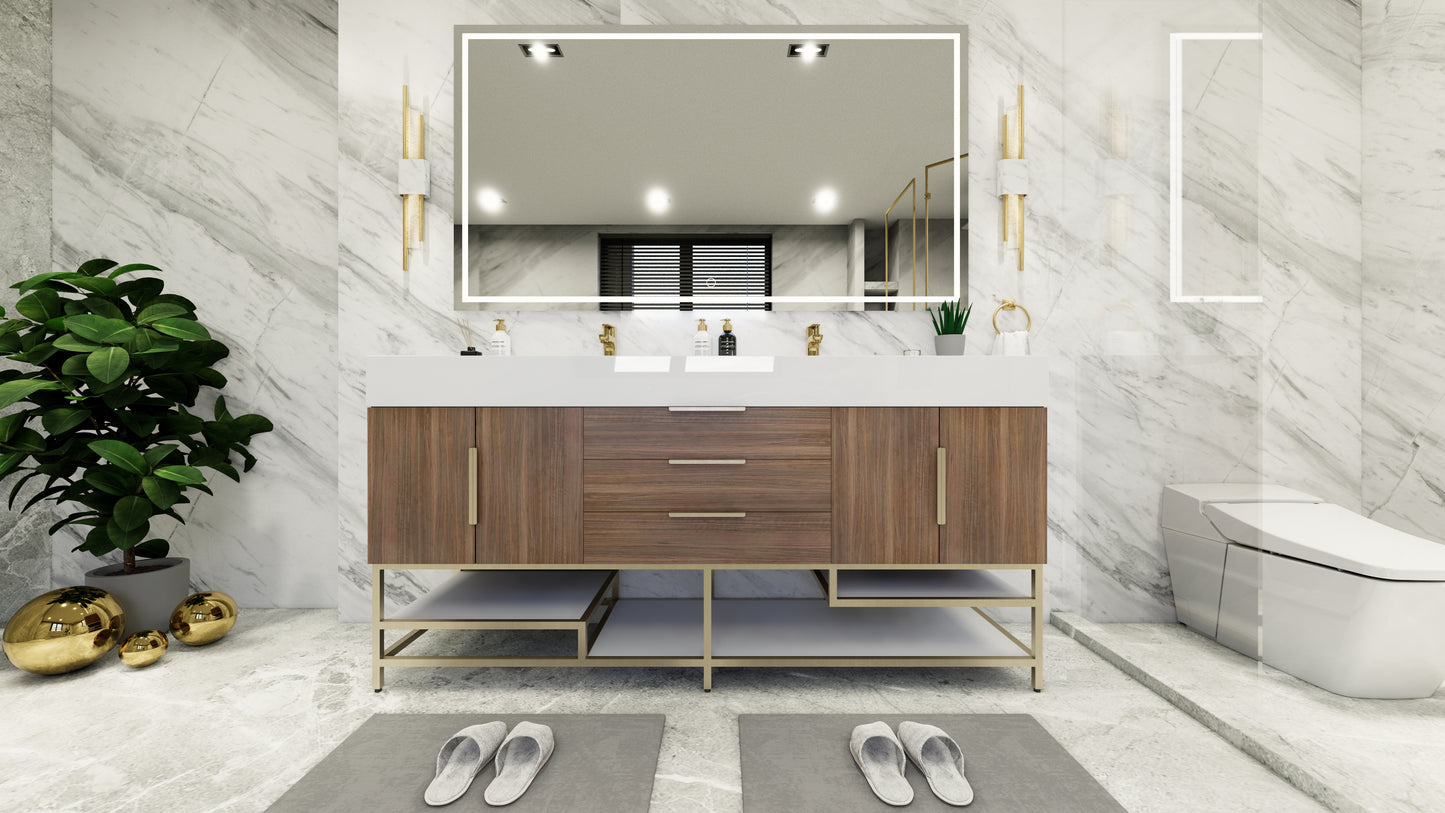Bethany Freestanding Bathroom Vanity with Reinforced Acrylic Sink Top 24" - 84"