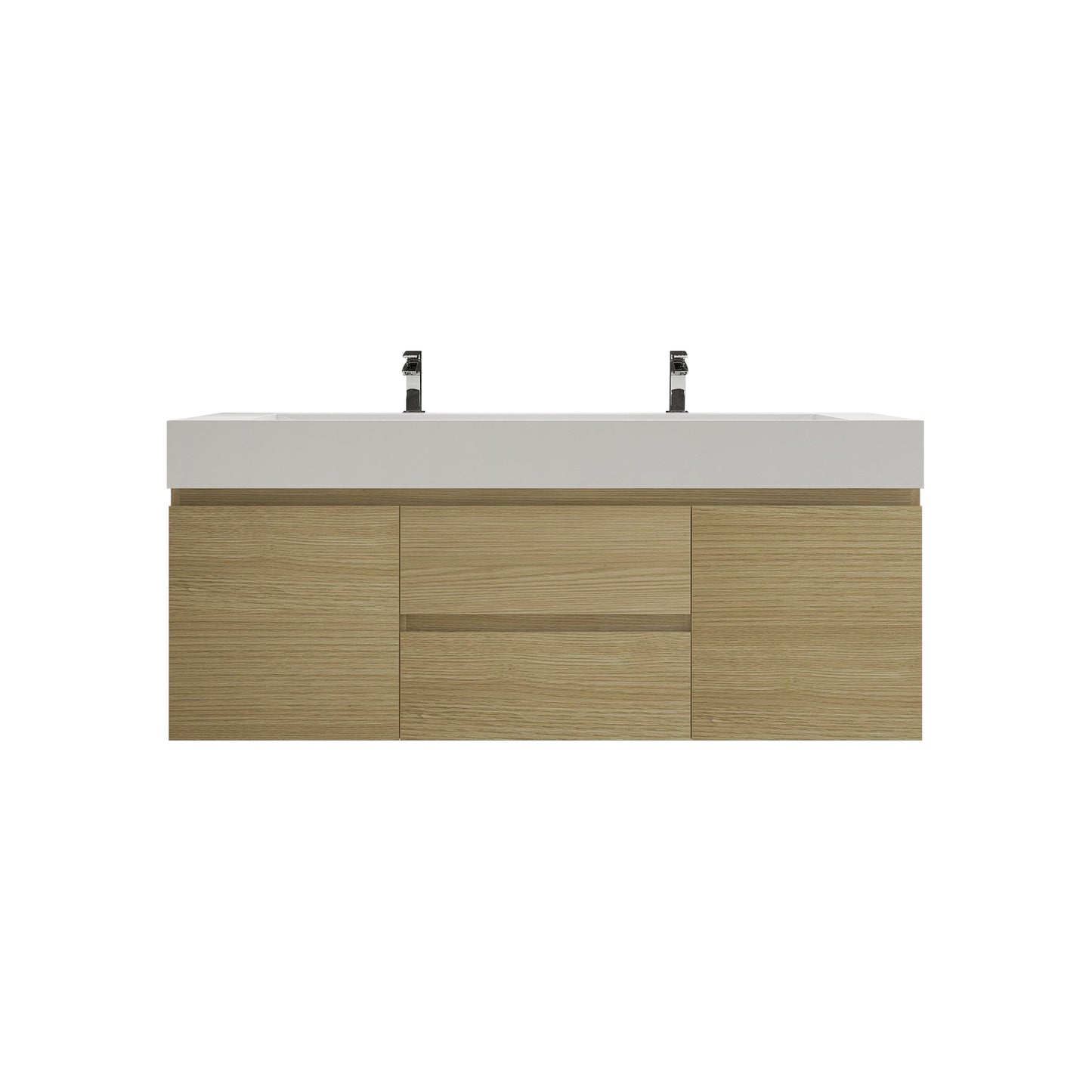 Better Vanity BOW 24"-48" Single Sink Floating Bathroom Vanity Reinforced Acrylic Sink Soft Close Doors & Drawers, Fully Assembled