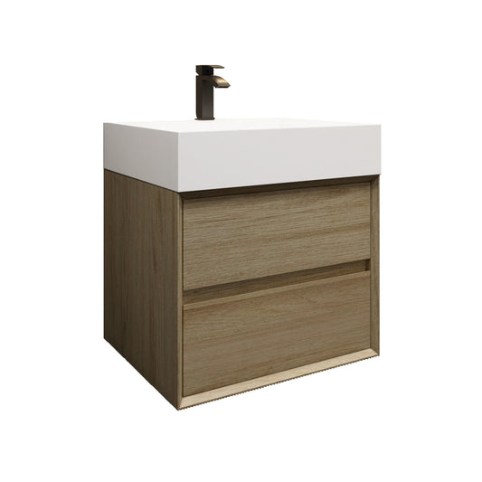 Better Vanity MAX 24"-48" Floating Wall-Mounted Bathroom Vanity with FLX16 Reinforced Acrylic Sink, Soft Close Drawers, Fully Assembled