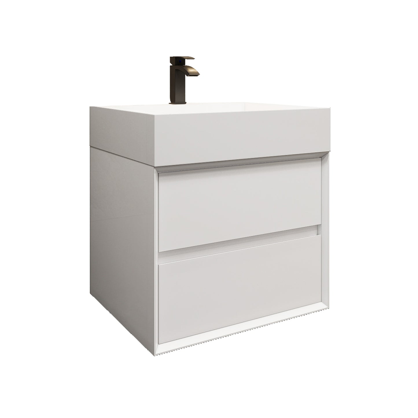 Better Vanity MAX 24"-48" Floating Wall-Mounted Bathroom Vanity with FLX16 Reinforced Acrylic Sink, Soft Close Drawers, Fully Assembled