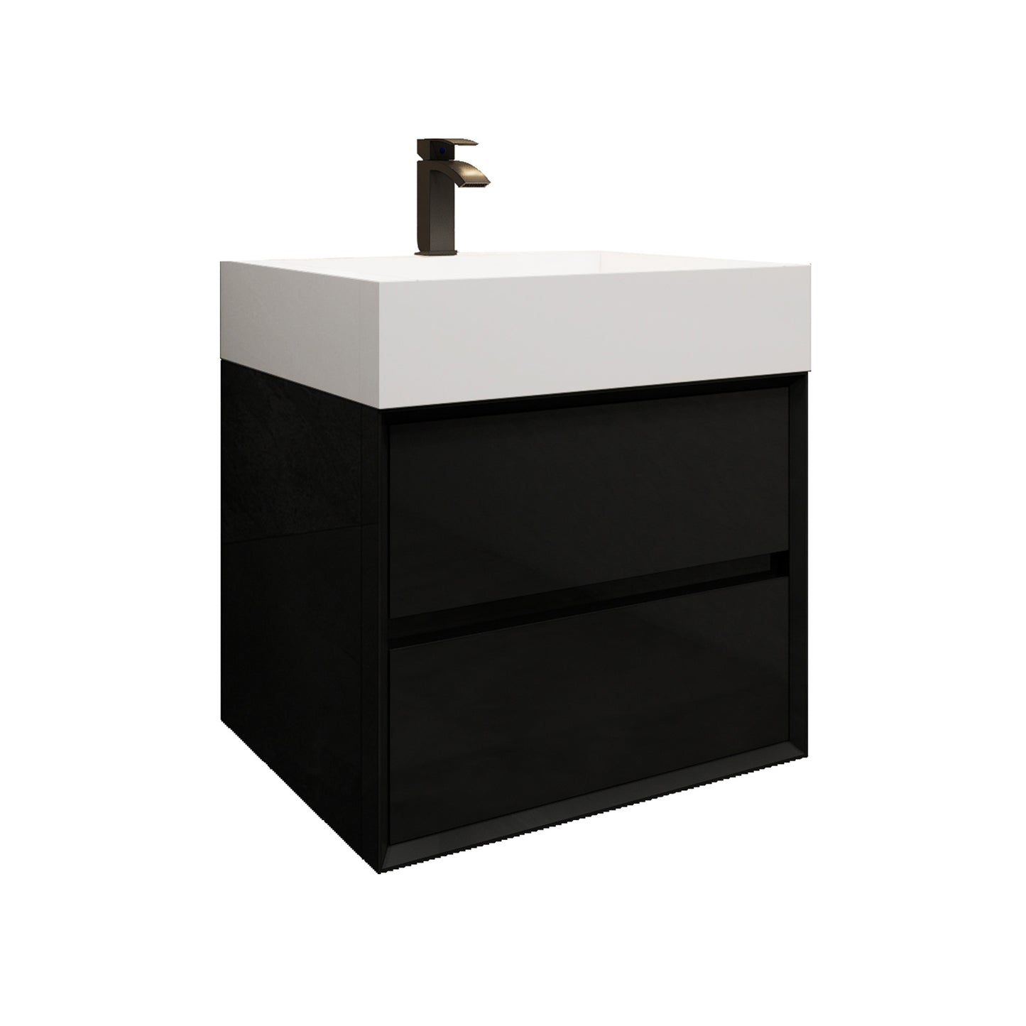 Better Vanity MAX 24"-48" Floating Wall-Mounted Bathroom Vanity with FLX16 Reinforced Acrylic Sink, Soft Close Drawers, Fully Assembled