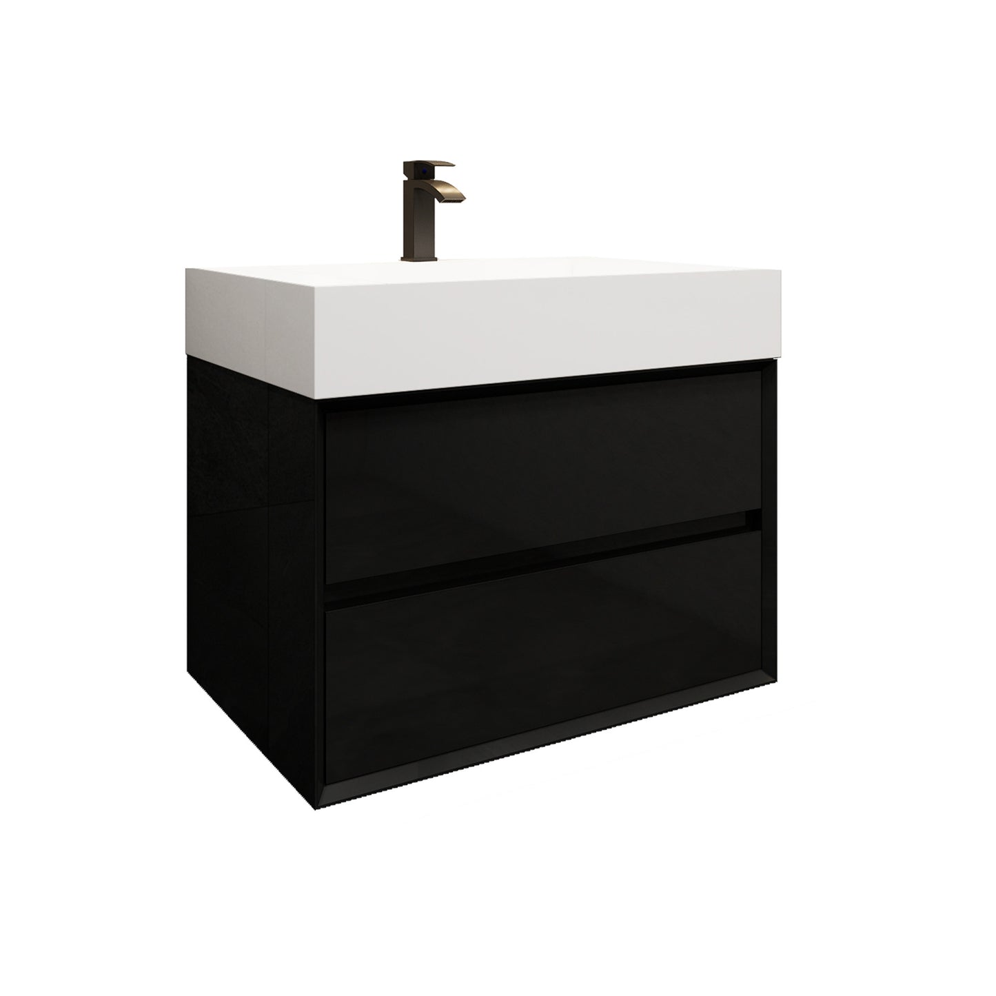 Better Vanity MAX 24"-48" Floating Wall-Mounted Bathroom Vanity with FLX16 Reinforced Acrylic Sink, Soft Close Drawers, Fully Assembled