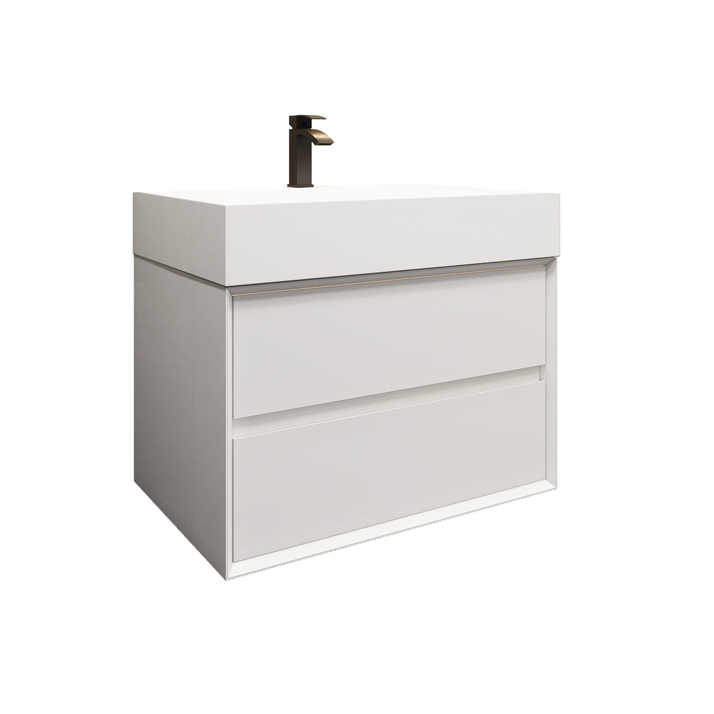 Better Vanity MAX 24"-48" Floating Wall-Mounted Bathroom Vanity with FLX16 Reinforced Acrylic Sink, Soft Close Drawers, Fully Assembled