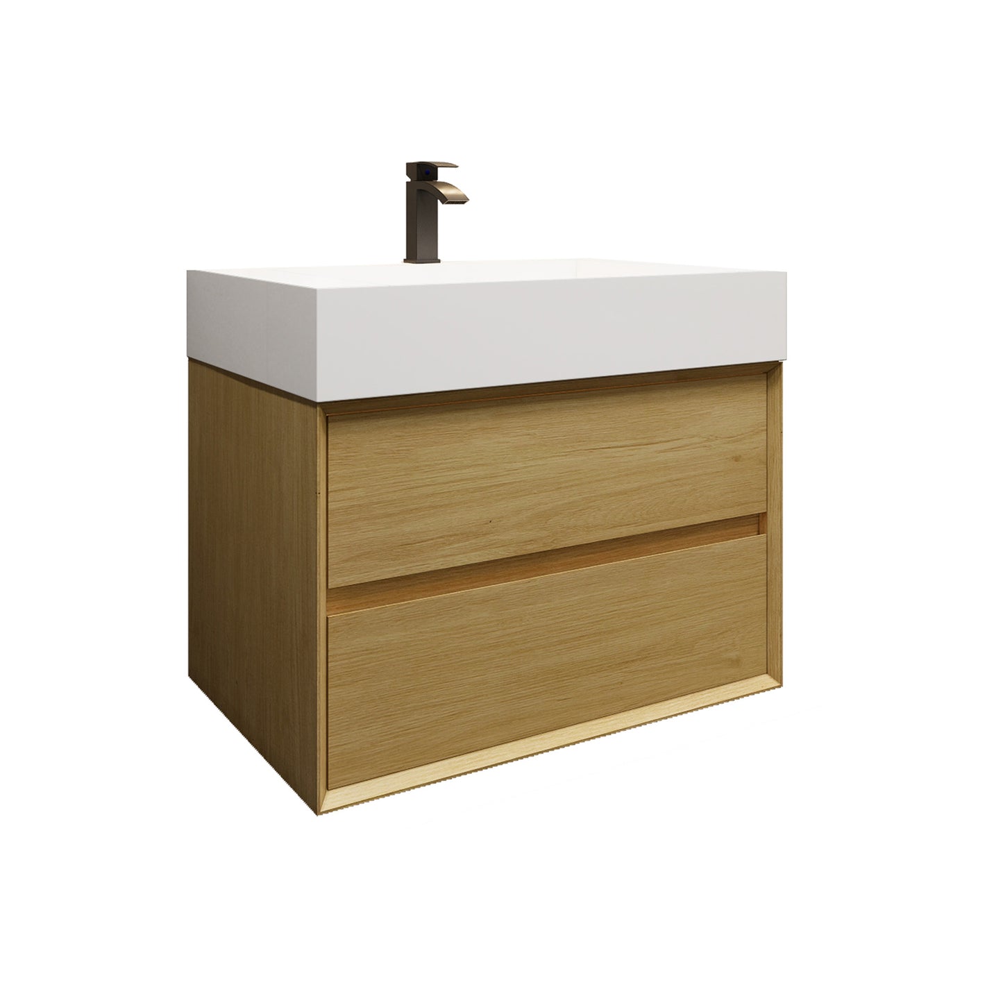 Better Vanity MAX 24"-48" Floating Wall-Mounted Bathroom Vanity with FLX16 Reinforced Acrylic Sink, Soft Close Drawers, Fully Assembled
