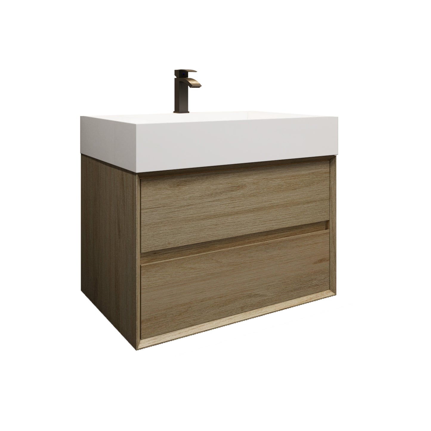 Better Vanity MAX 24"-48" Floating Wall-Mounted Bathroom Vanity with FLX16 Reinforced Acrylic Sink, Soft Close Drawers, Fully Assembled