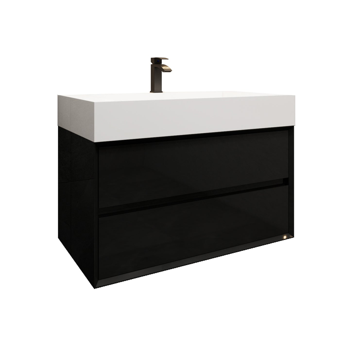 Better Vanity MAX 24"-48" Floating Wall-Mounted Bathroom Vanity with FLX16 Reinforced Acrylic Sink, Soft Close Drawers, Fully Assembled